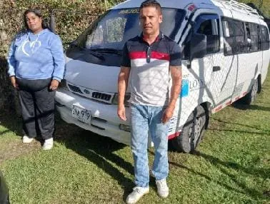 Vehículo de Adrián Montoya